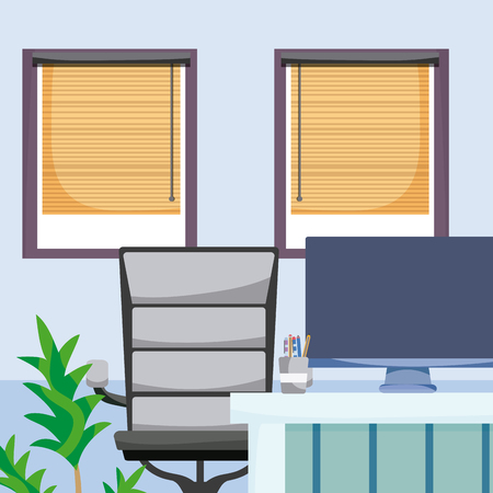 Empty office interiorのイラスト素材