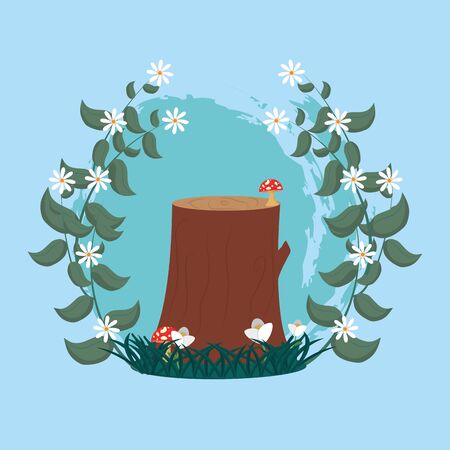 Tree trunk cuttedのイラスト素材