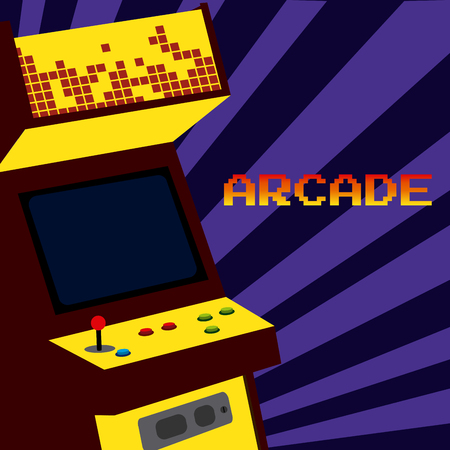 Arcade vintage videgameのイラスト素材