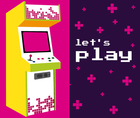 Lets play arcadeのイラスト素材