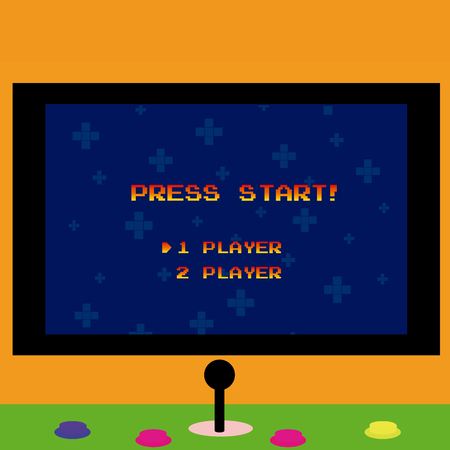 Arcade screen and gamepadのイラスト素材