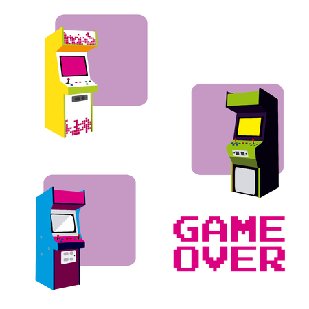 Arcades game overのイラスト素材