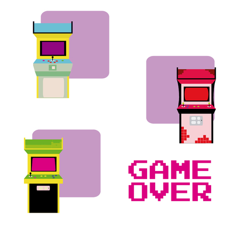 Arcades game overのイラスト素材