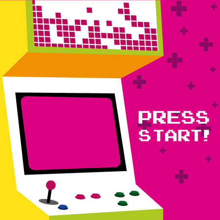 Press start to play arcadeのイラスト素材