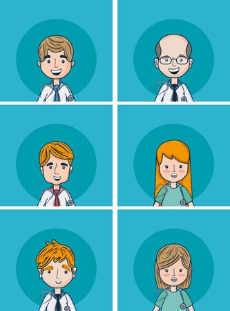 Doctors and medical team Vector illustration.のイラスト素材