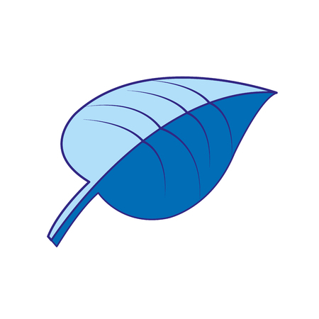 duo color nature tropical leaf decoration plant vector illustrationのイラスト素材