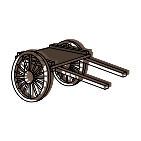 moved color handcart transportation delivery service equipmentのイラスト素材