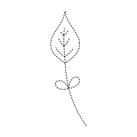 Dotted shape exotic leaf tropical and natural plant.のイラスト素材