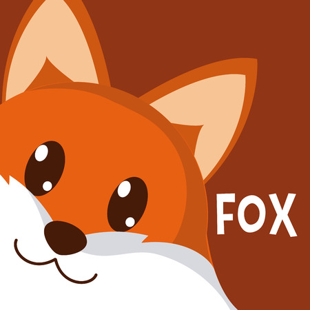 Fox over colorful background vector illustration graphic design.のイラスト素材