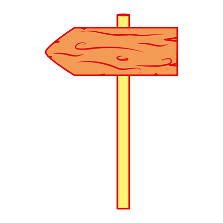 Duo color wood notices warning frame sign vector illustration.のイラスト素材