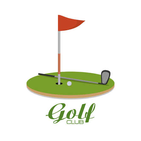 Golf sport theme poster template vector illustrationのイラスト素材