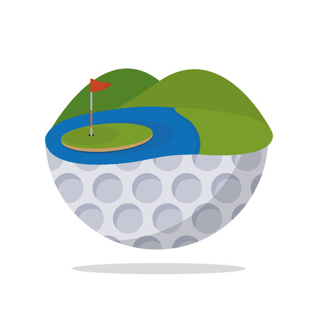 Golf sport theme round icons vector illustration graphic designのイラスト素材