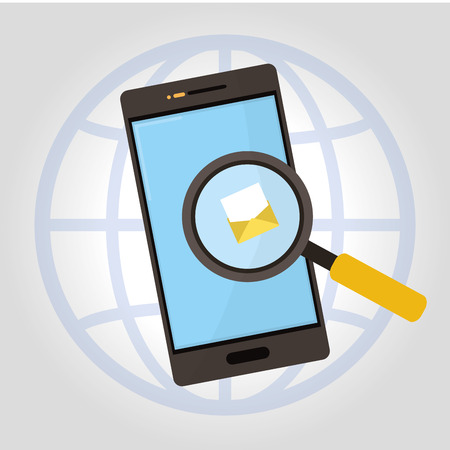 Check email for smartphone vector illustration graphic designのイラスト素材