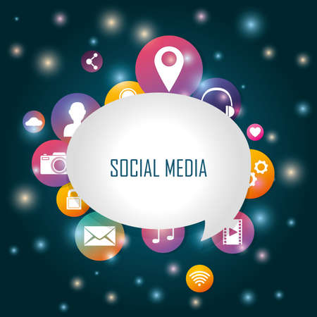 Social media technology symbols vector illustration graphic design.のイラスト素材
