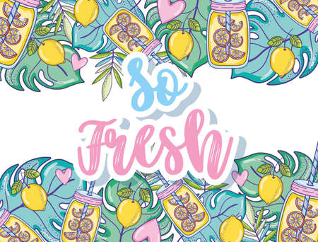 So fresh summer cartoons vector illustration graphic designのイラスト素材