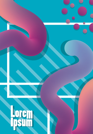 Futuristic liquid worm poster vector illustration graphic designのイラスト素材