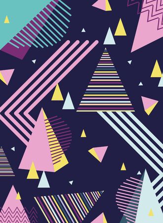 Memphis template and background colorful design vector illustration graphic designのイラスト素材