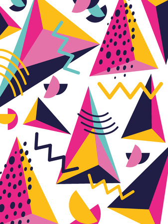 Memphis template and background colorful design vector illustration graphic designのイラスト素材