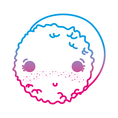 degraded line kawaii shy rice roll japanese foodのイラスト素材