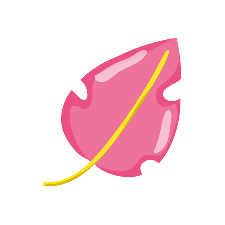 tropical leaf of exotic nature plant vector illustrationのイラスト素材