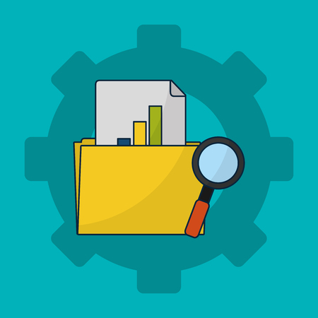 Business growth icons with gears vector illustration graphic designのイラスト素材