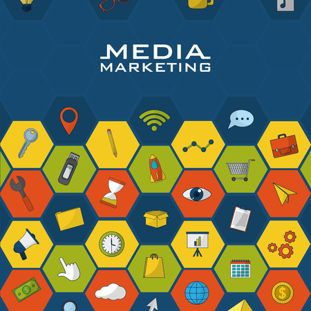 Social media marketingのイラスト素材