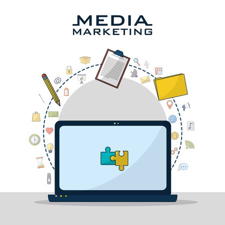 Social media marketingのイラスト素材