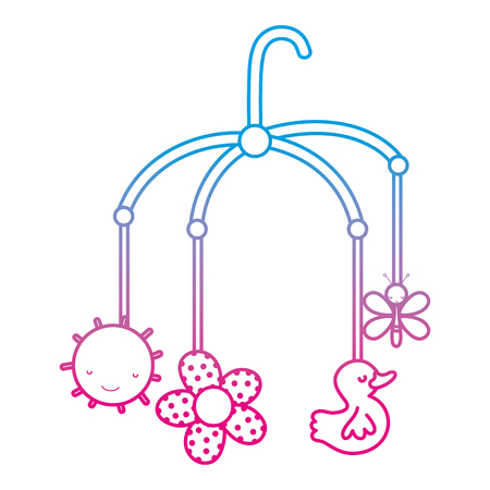 degraded line cute skydream sleeping to fantasty night vector illustrationのイラスト素材