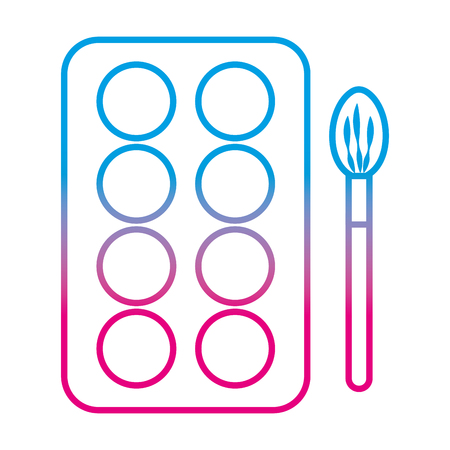 degraded line artistic watercolor and paintbrush drawing tool vector illustrationのイラスト素材