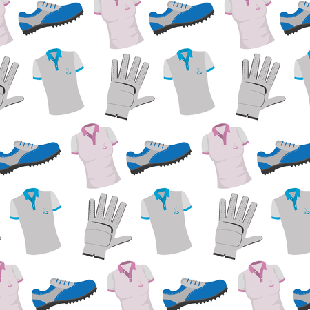 Sport golf t-shirt with sneaker backgroundのイラスト素材