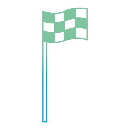 Degraded line flag symbol to play golf sportのイラスト素材