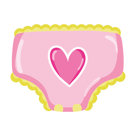 cute comfortable baby diaper to hygiene vector illustrationのイラスト素材