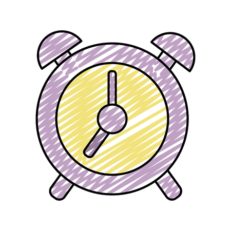 doodle circle clock time object designのイラスト素材