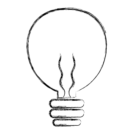 grunge light electric bulb energy object vector illustrationのイラスト素材