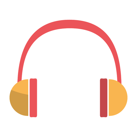 modern headphones technology to listen music vector illustrationのイラスト素材
