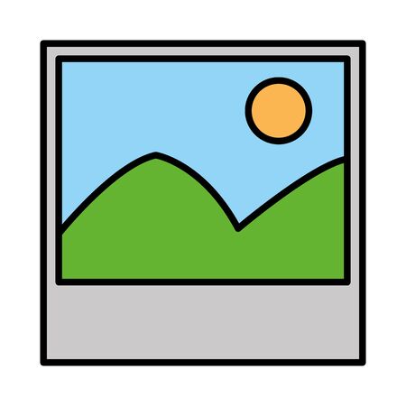 color, picture image gallery art frame vector illustrationのイラスト素材