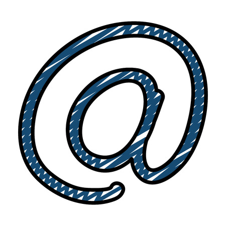 doodle email web internet message sign vector illustrationのイラスト素材