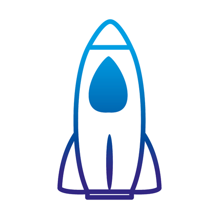 degraded line rockect technology object to explore galaxy vector illustrationのイラスト素材