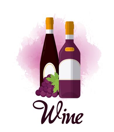 Wine luxury bottles concept vector illustration graphic designのイラスト素材