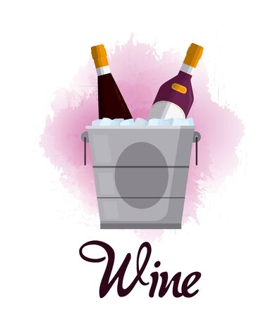 Wine luxury bottles concept vector illustration graphic designのイラスト素材