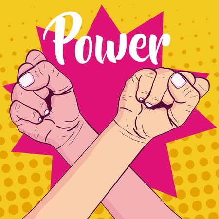 Girl power memphis styleのイラスト素材