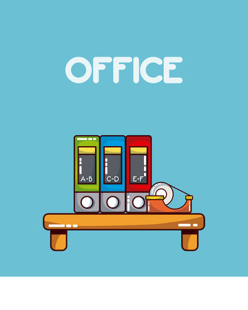 Office workplace interior with elements vector illustration graphic designのイラスト素材