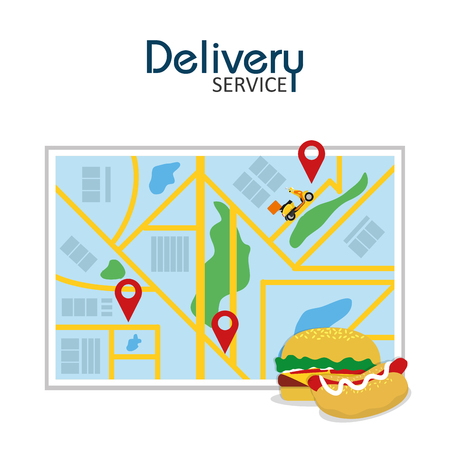 Food delivery service vector illustration graphic designのイラスト素材