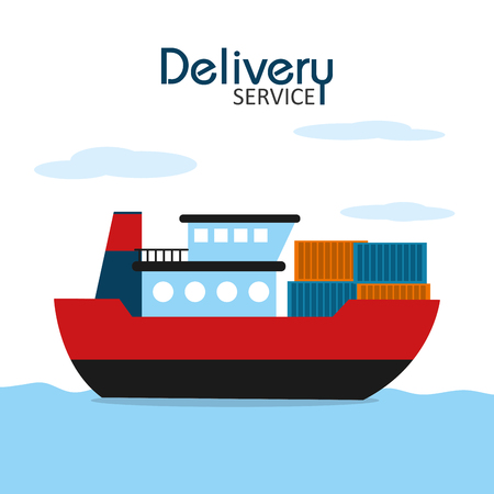 Freighter delivery service icon.のイラスト素材