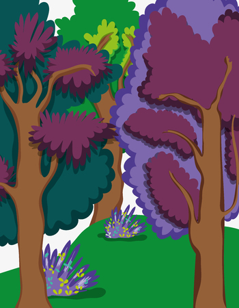 Beautiful forest sceneryのイラスト素材