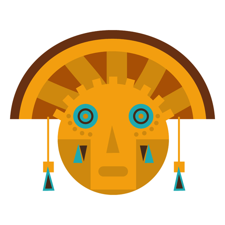 Aztec sculpture traditional symbolのイラスト素材