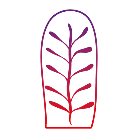 A degraded line cute nature leaf style of tree isolated on plain background.のイラスト素材