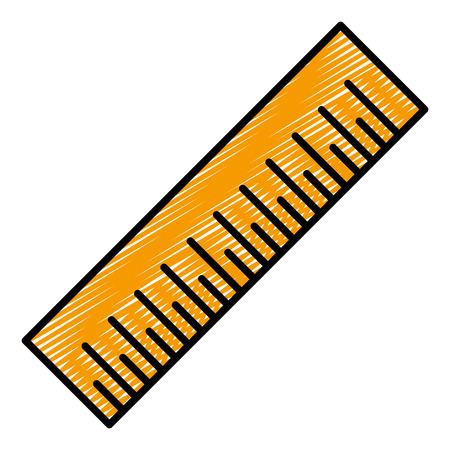 doodle precision centimeter measurenment object designのイラスト素材