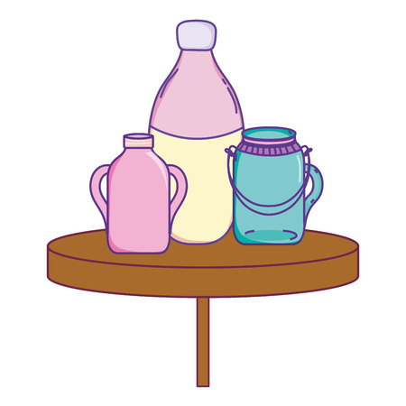 preserve mason glass jar in the table vector illustrationのイラスト素材