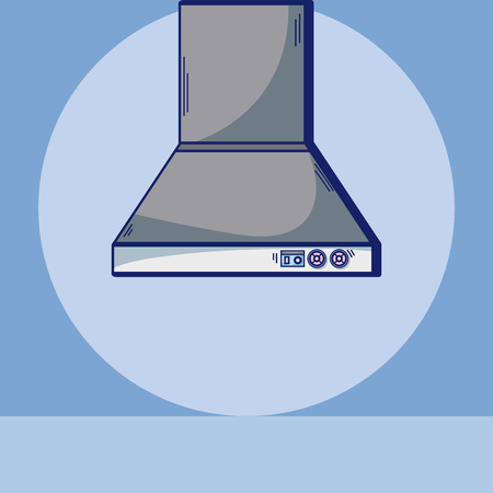 chimney Kitchen equipment cartoon utensils vector illustration graphic designのイラスト素材